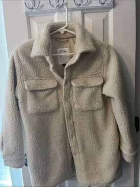 art class Cream Sherpa Jacket for Kids
